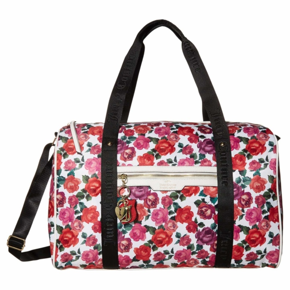 Juicy Couture Roses Romantic Weekender Travel Bag Charm School Duffle